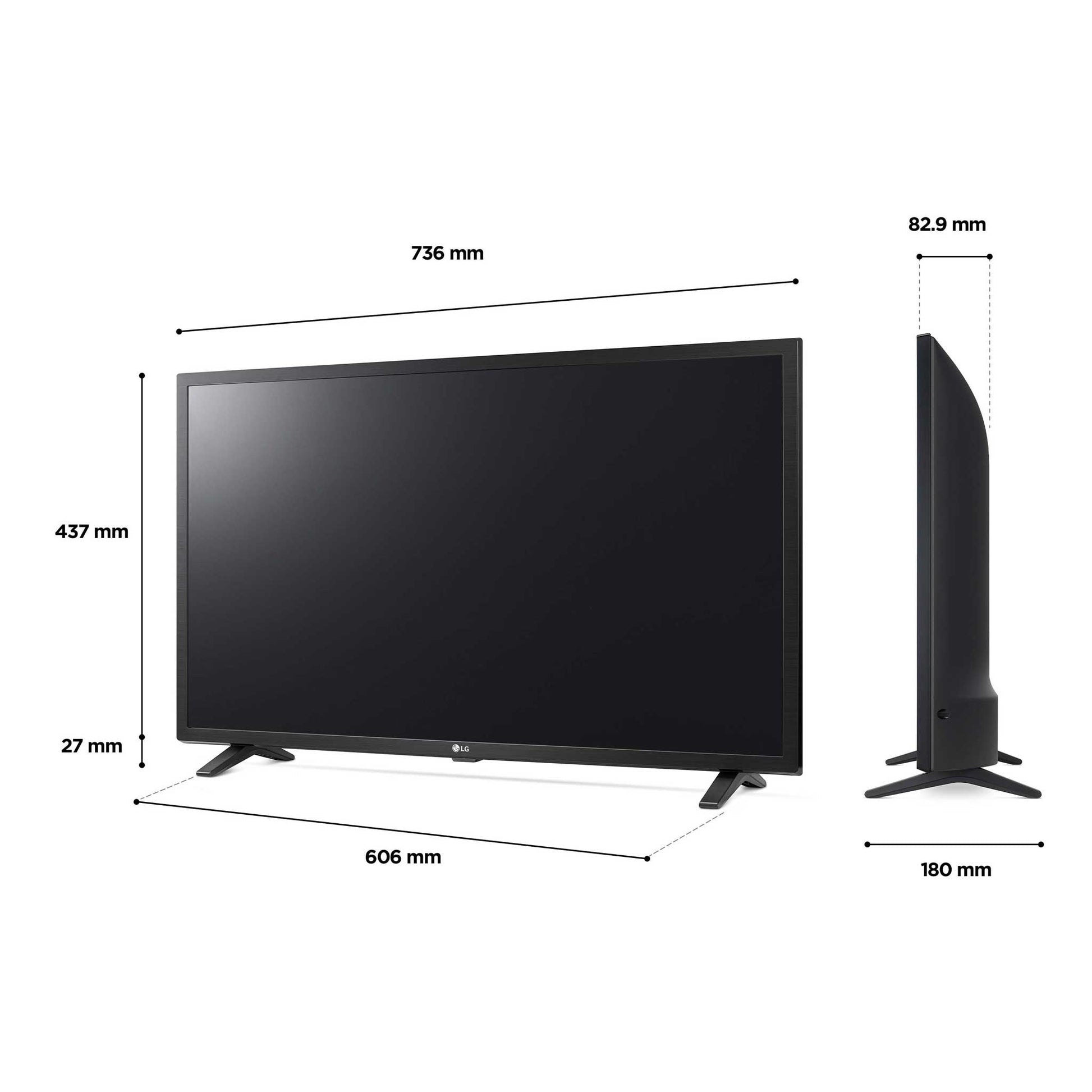 LG 32LQ630BLA Dimensions