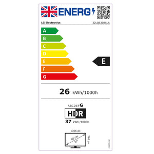 LG 32LQ630BLA Energy Label