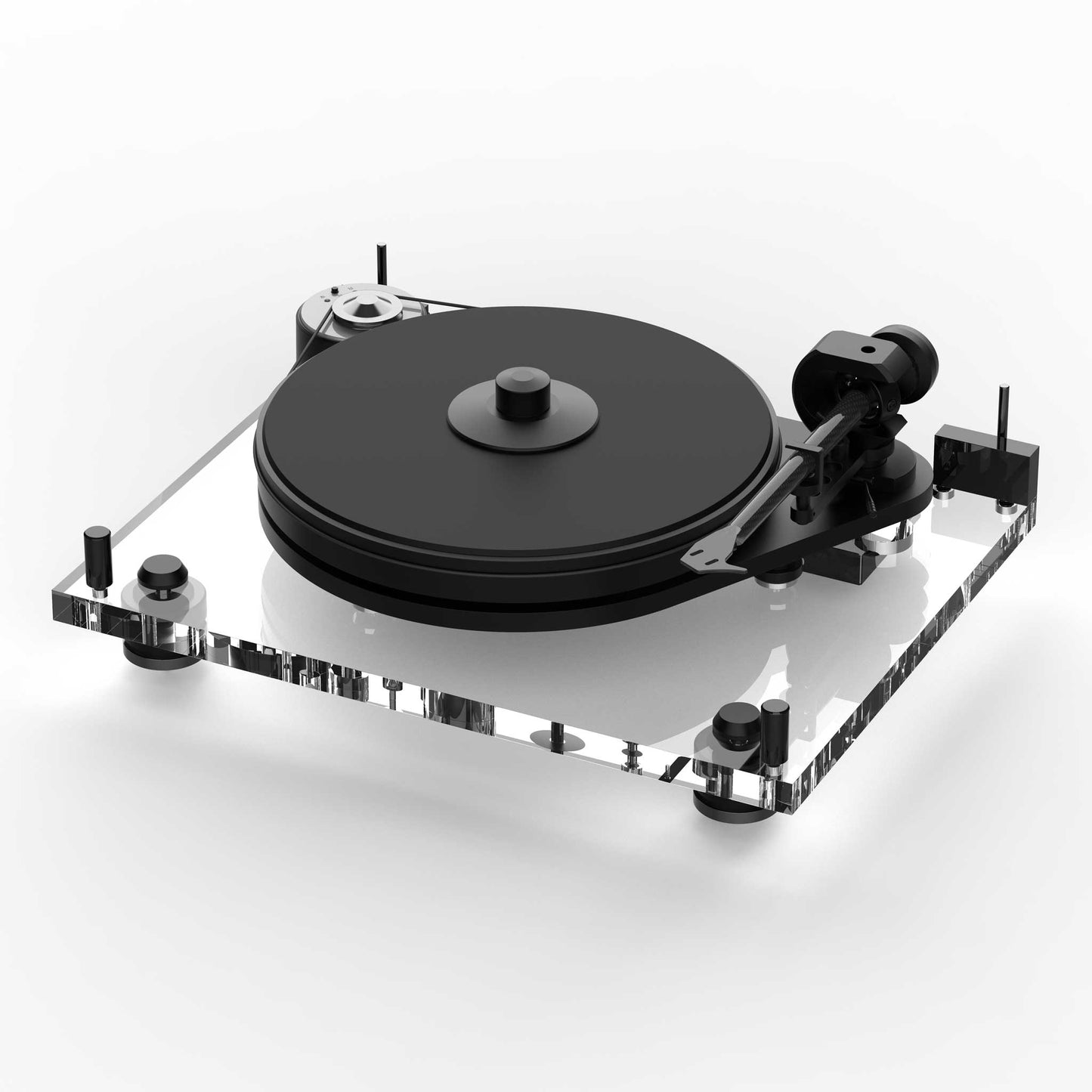 Pro-ject 6 PerspeX Balanced Superpack Turntable Angled View