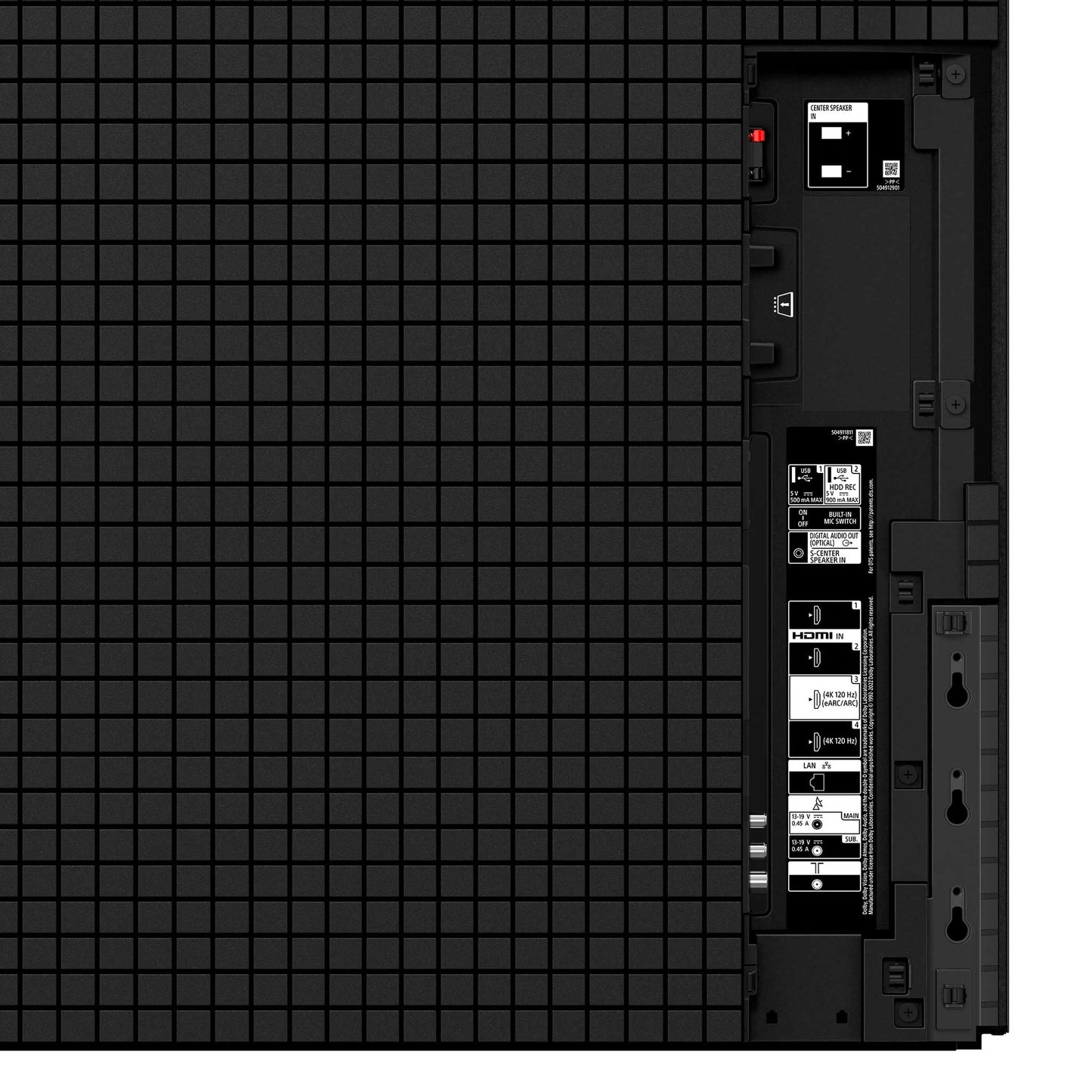 Sony BRAVIA XR77A95L Rear Panel