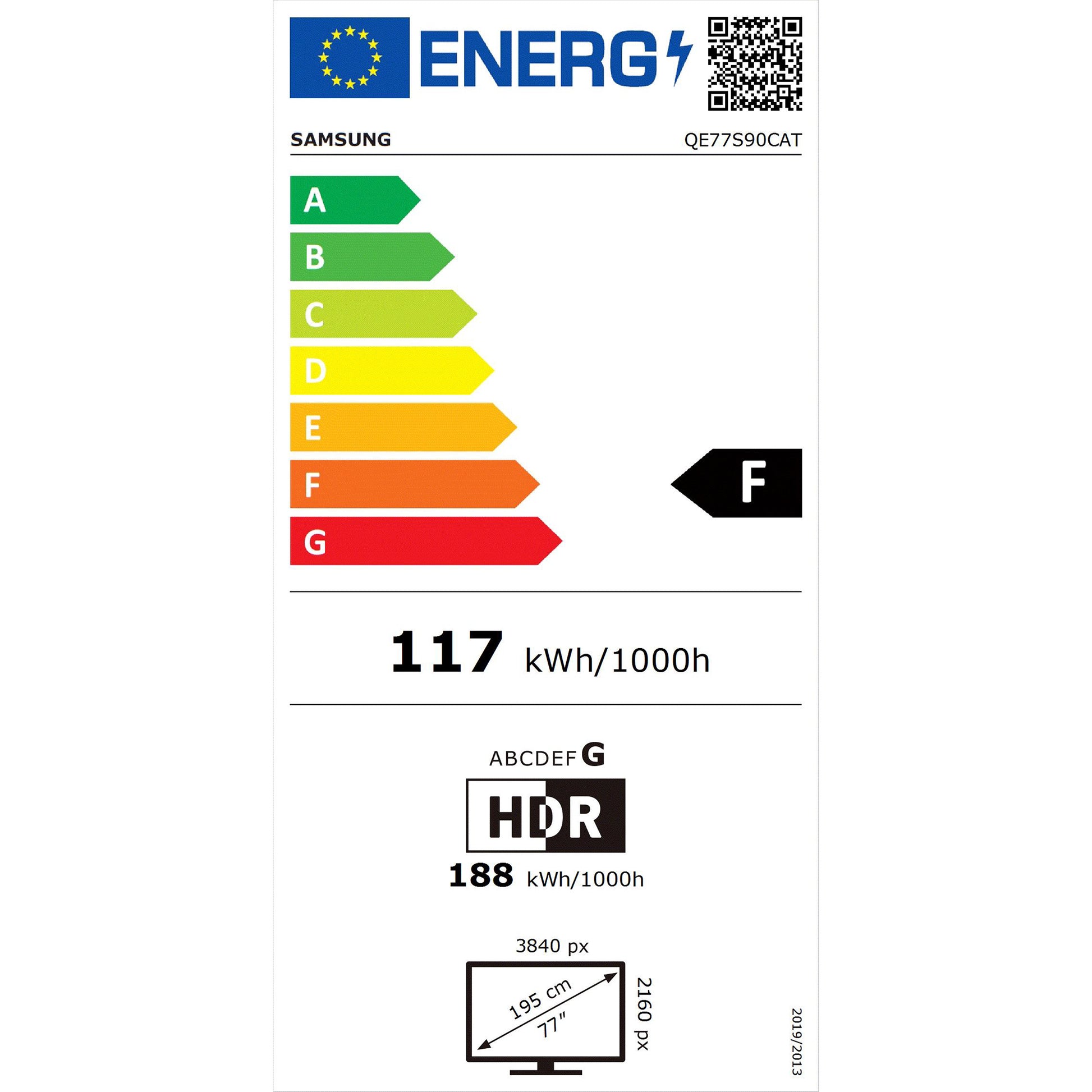 Samsung QE77S90C Energy Label