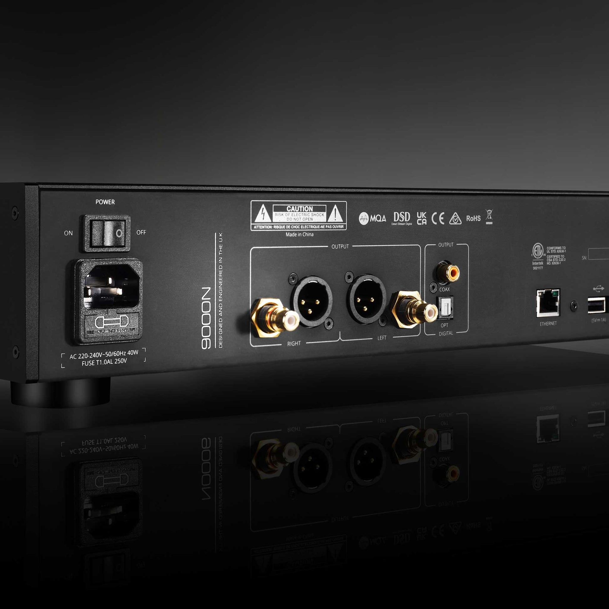 Audiolab 9000N Black Rear Detail