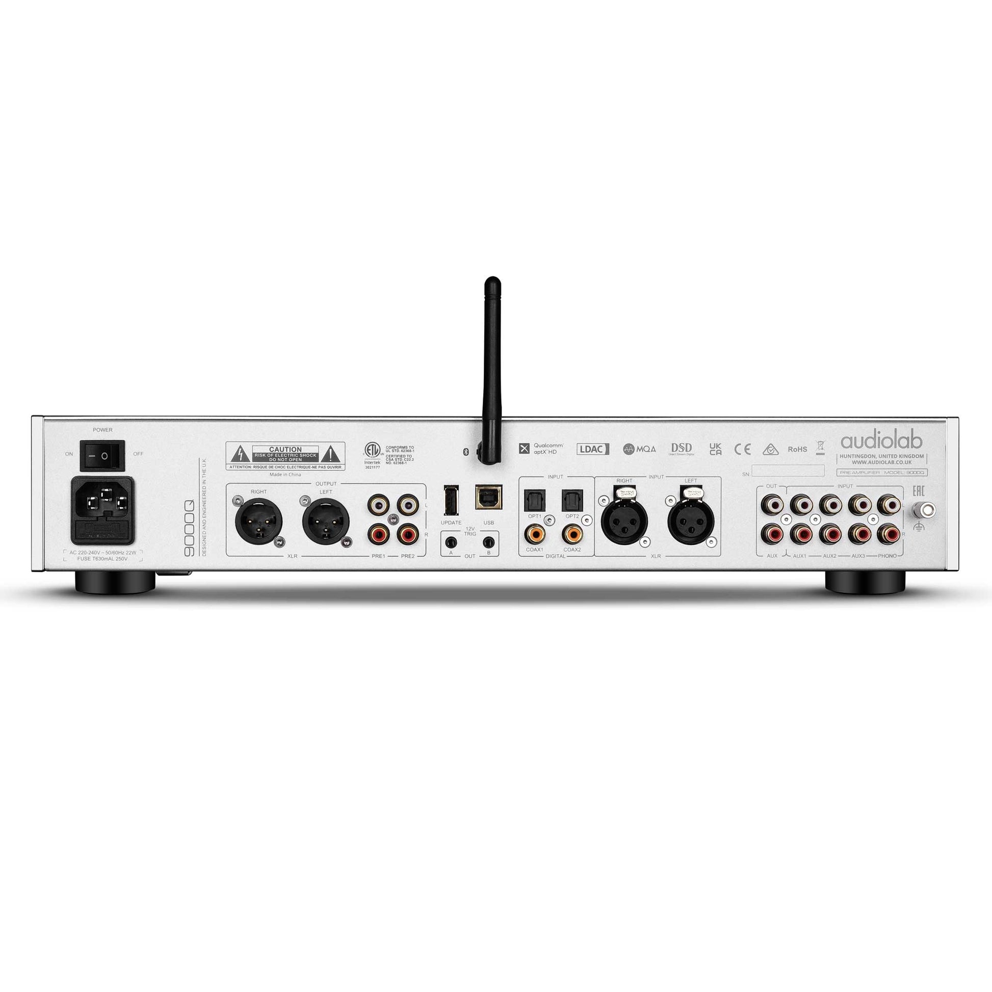 Audiolab 9000Q Silver Rear View