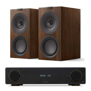 Arcam A15 with KEF Q Concerto Walnut