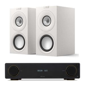 Arcam A15 with KEF Q Concerto Satin White