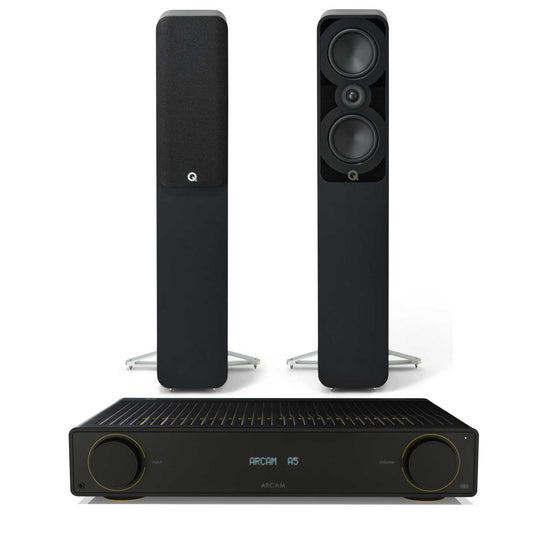 Arcam A5 with Q Acoustics 5040 Speakers Satin Black