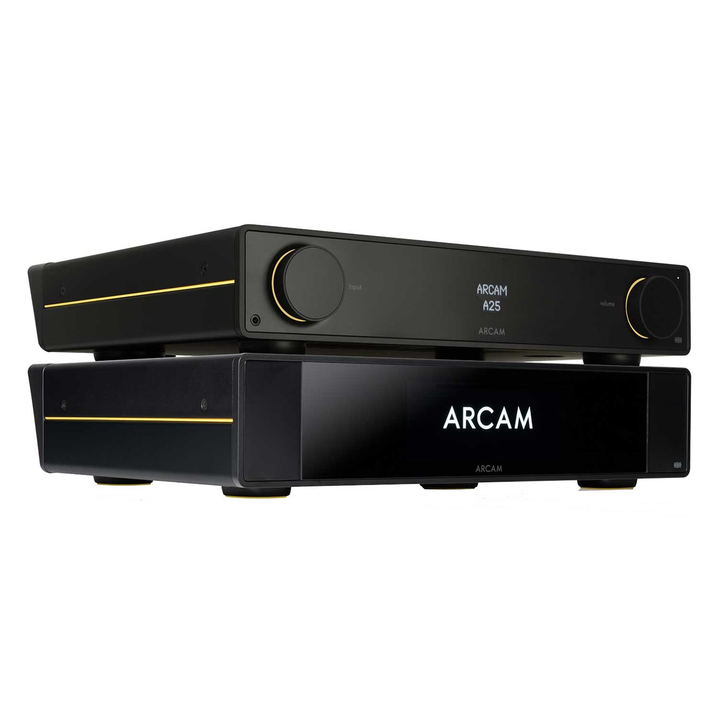 Arcam ST25 Streamer Stacked With A25