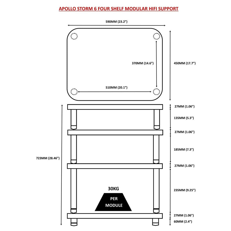 Atacama Apollo Storm 6 Hi-Fi Rack