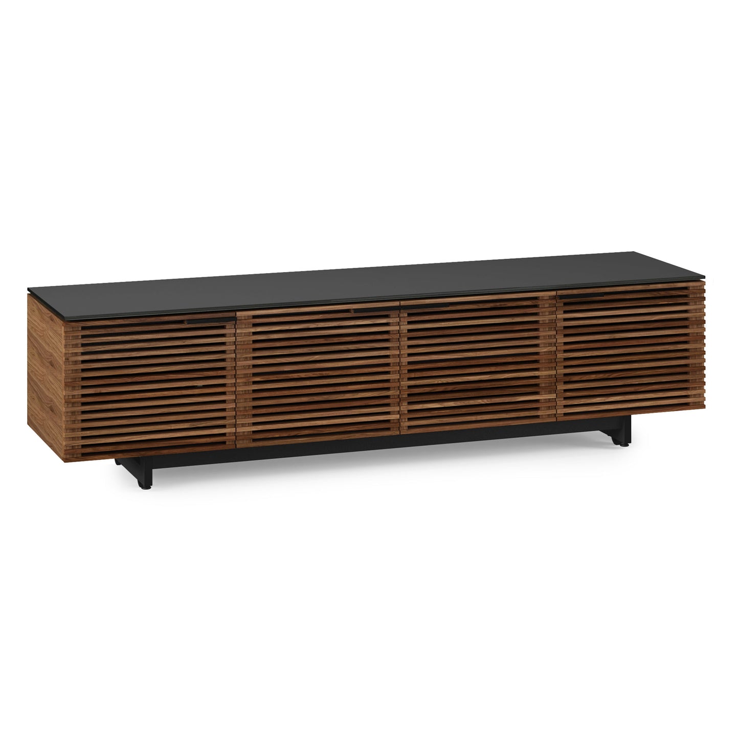 BDI Corridor 8173 Media Console Natural Walnut Angled View