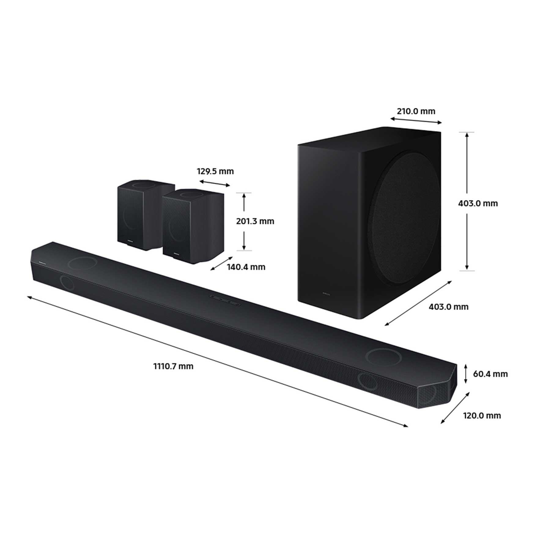 Samsung HW-Q930C Dimensions