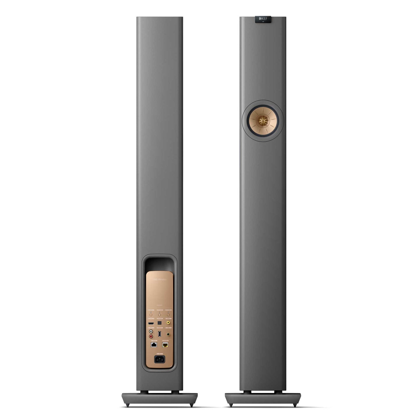 KEF LS60 Wireless Titanium Grey View