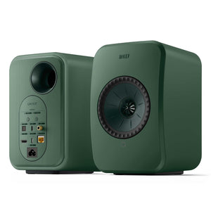 KEF LSX II LT Sage Green Angled View