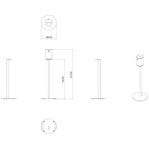 Mountson Era 100 Floor Stand Dimensions