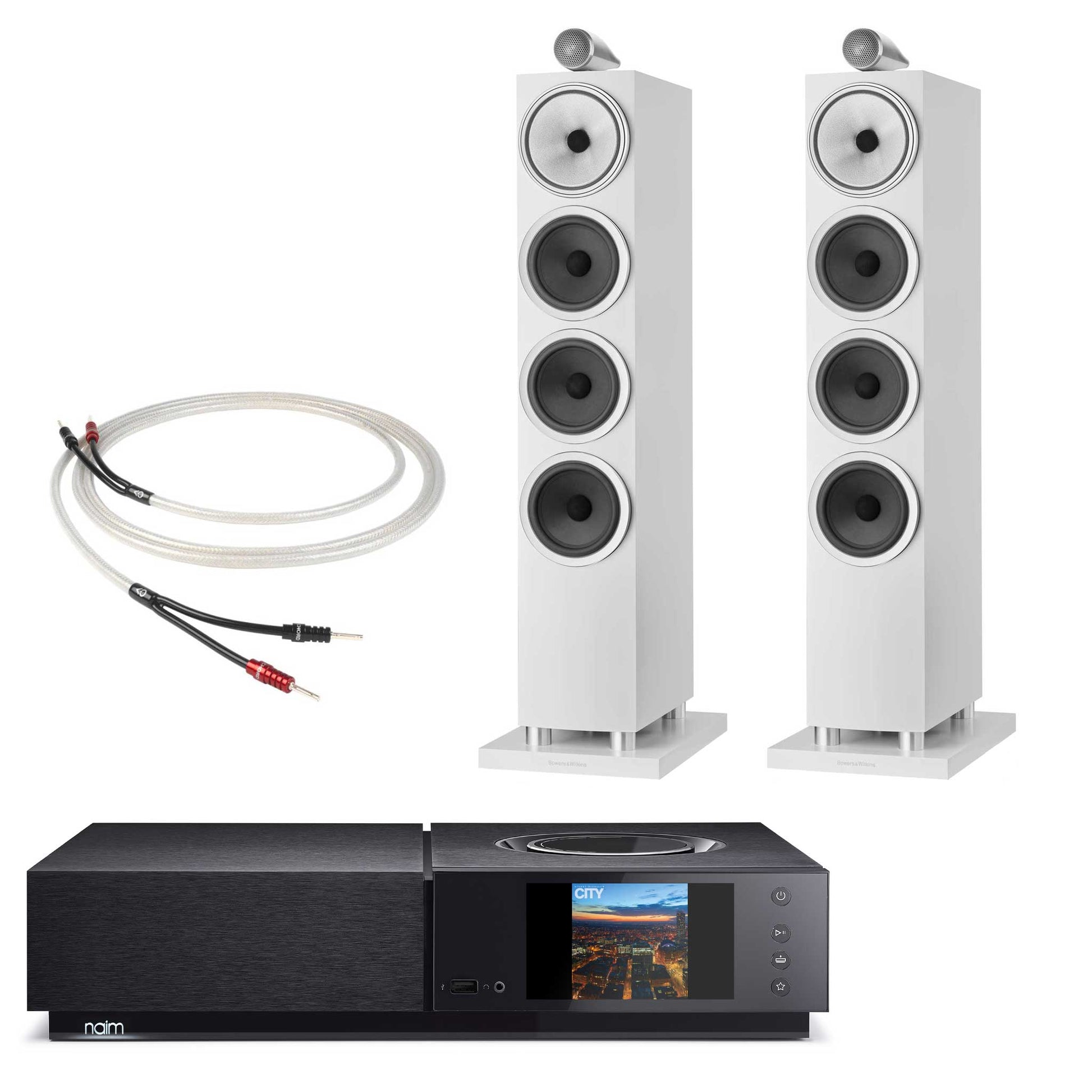 Naim Uniti Nova With Bowers & Wilkins 702 S3 Satin White