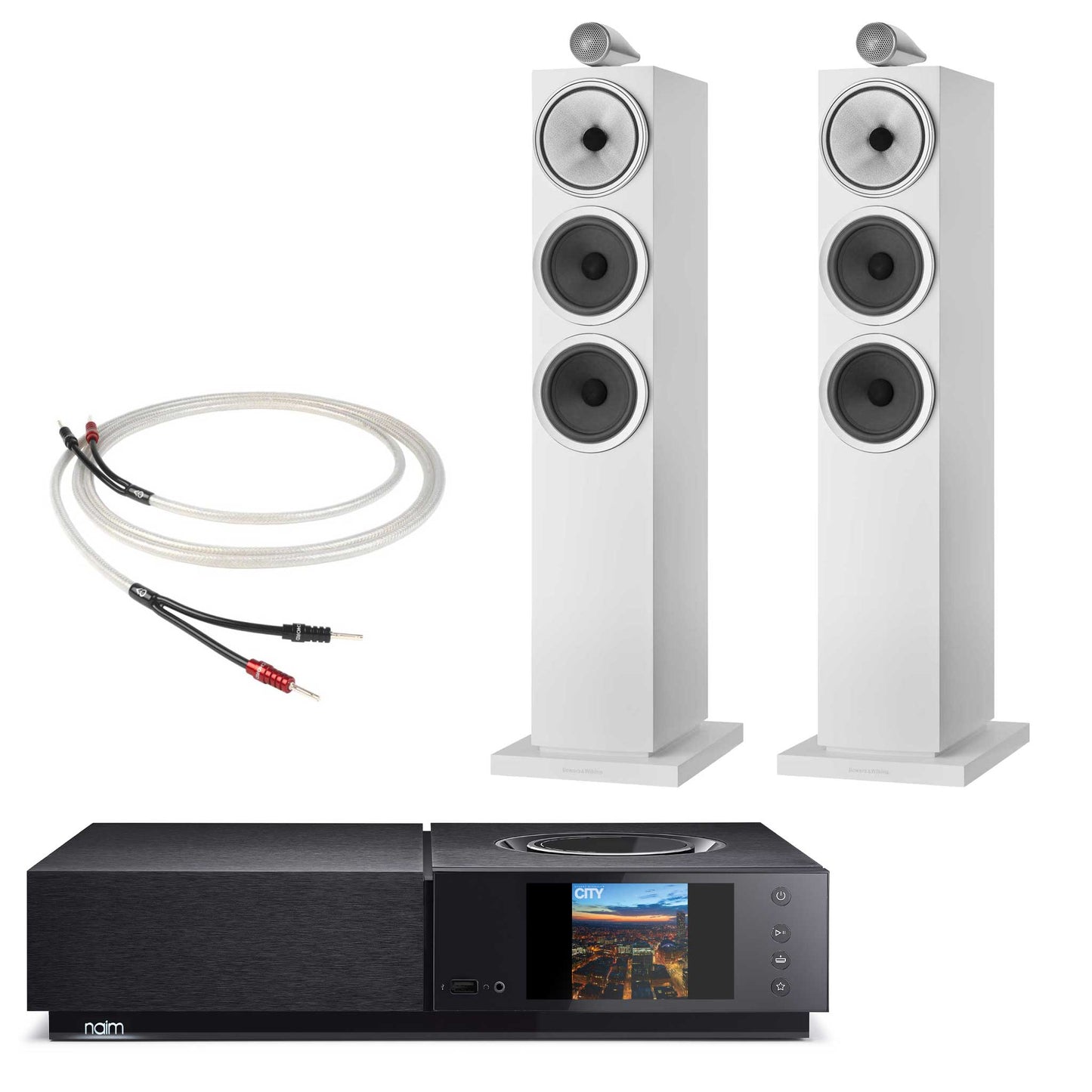 Naim Uniti Nova With Bowers & Wilkins 703 S3 Satin White