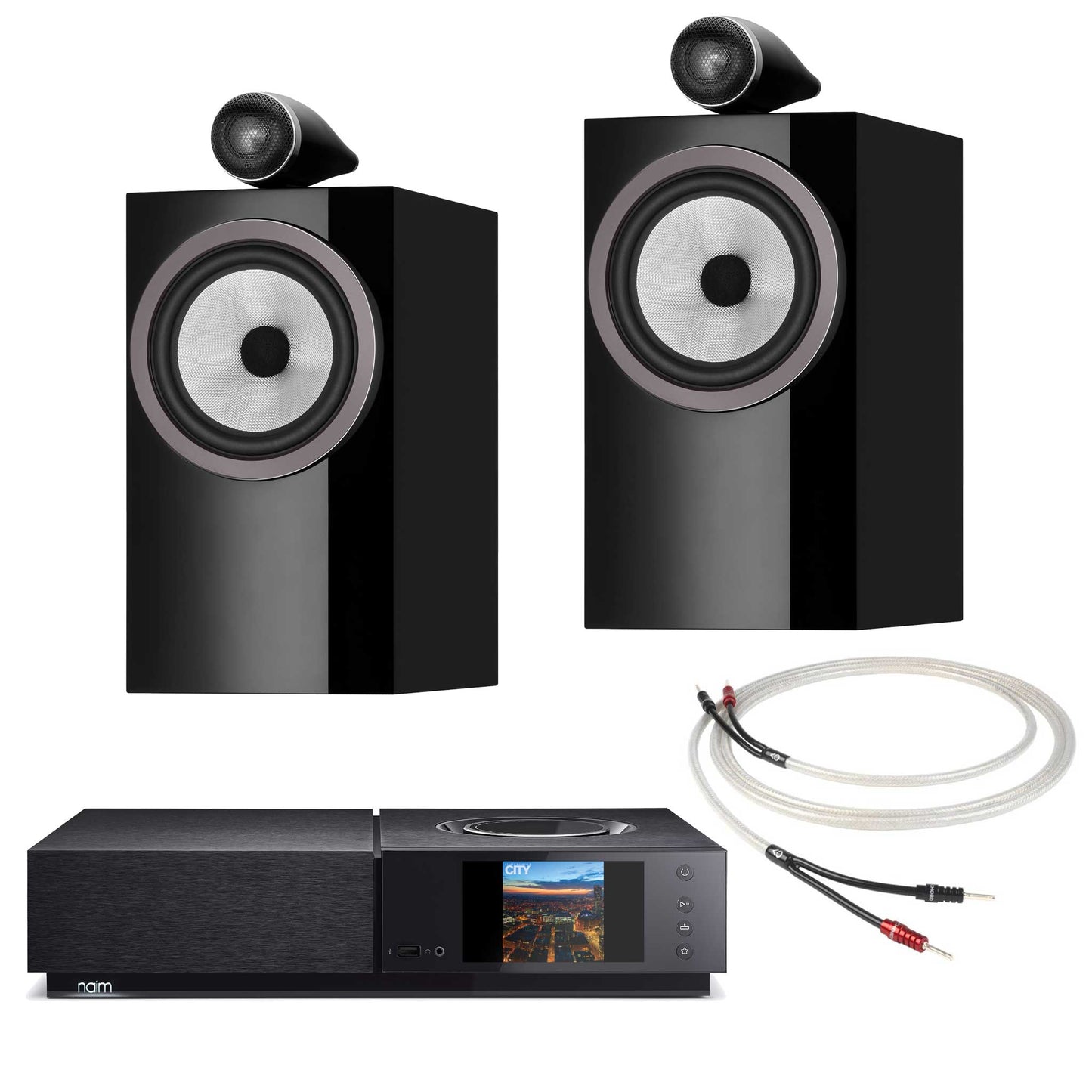 Naim Uniti Nova With Bowers & Wilkins 705 S3 Gloss Black