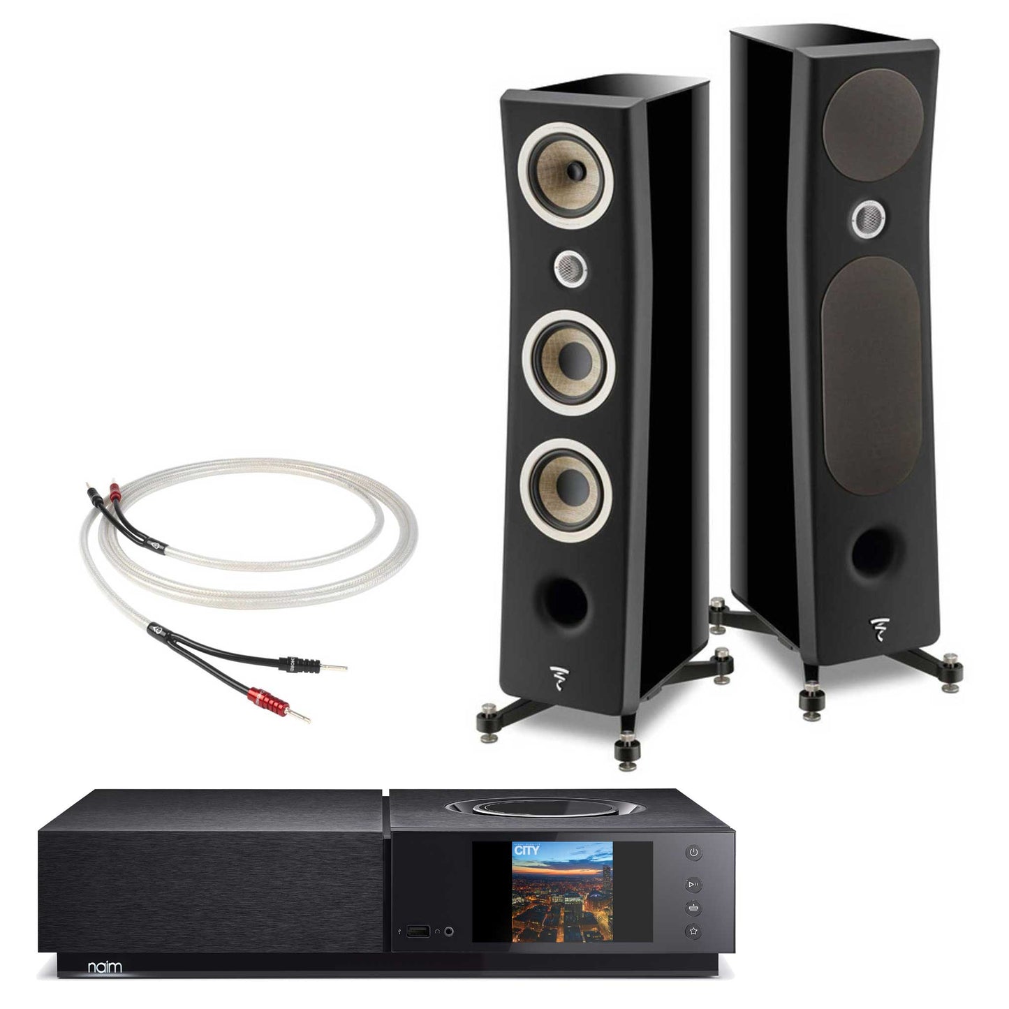 Naim Uniti Nova with Focal Kanta No2 Black - Black