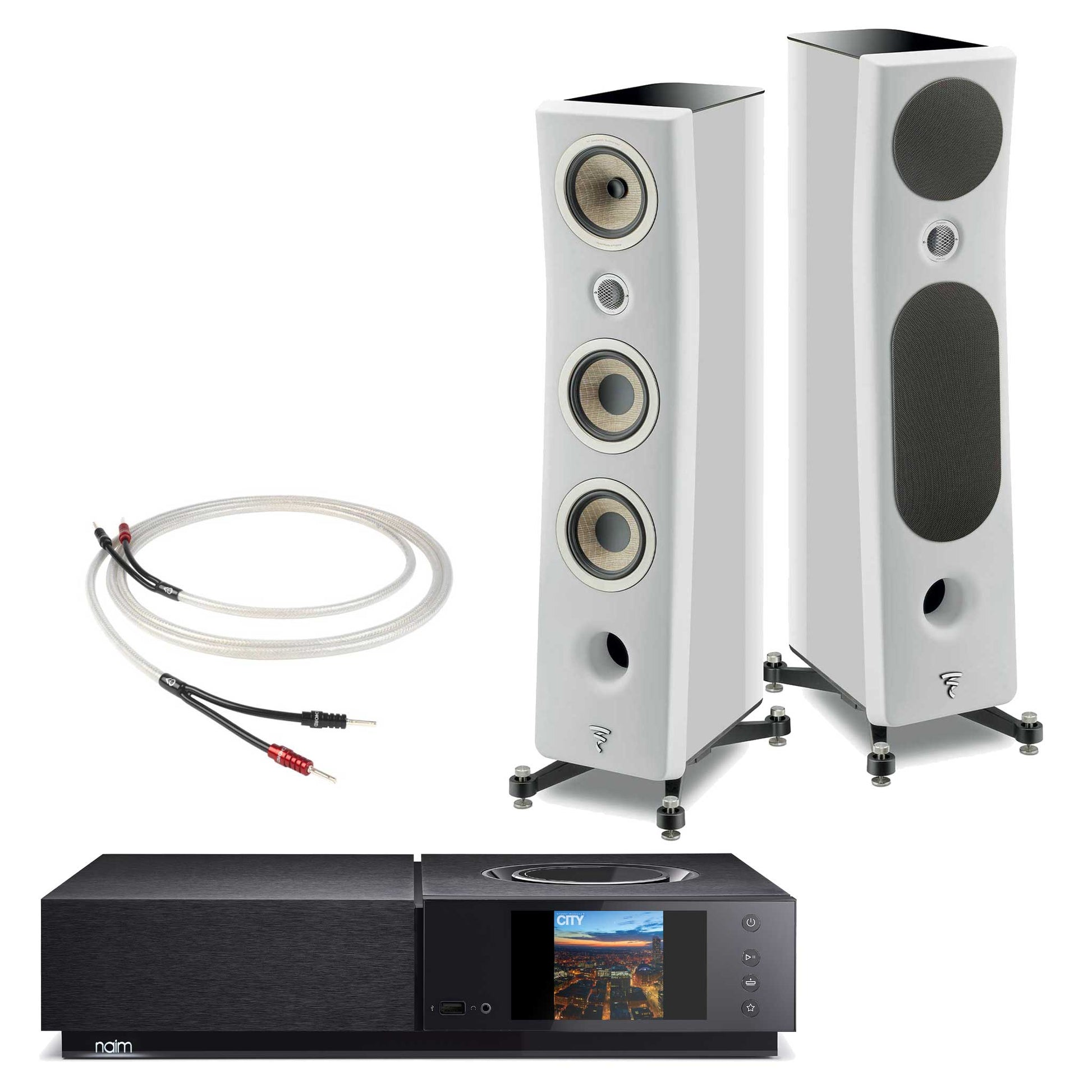 Naim Uniti Nova with Focal Kanta No2 White - White