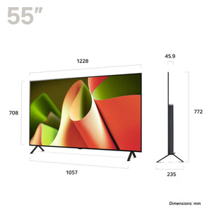 LG OLED55B46LA Dimensions