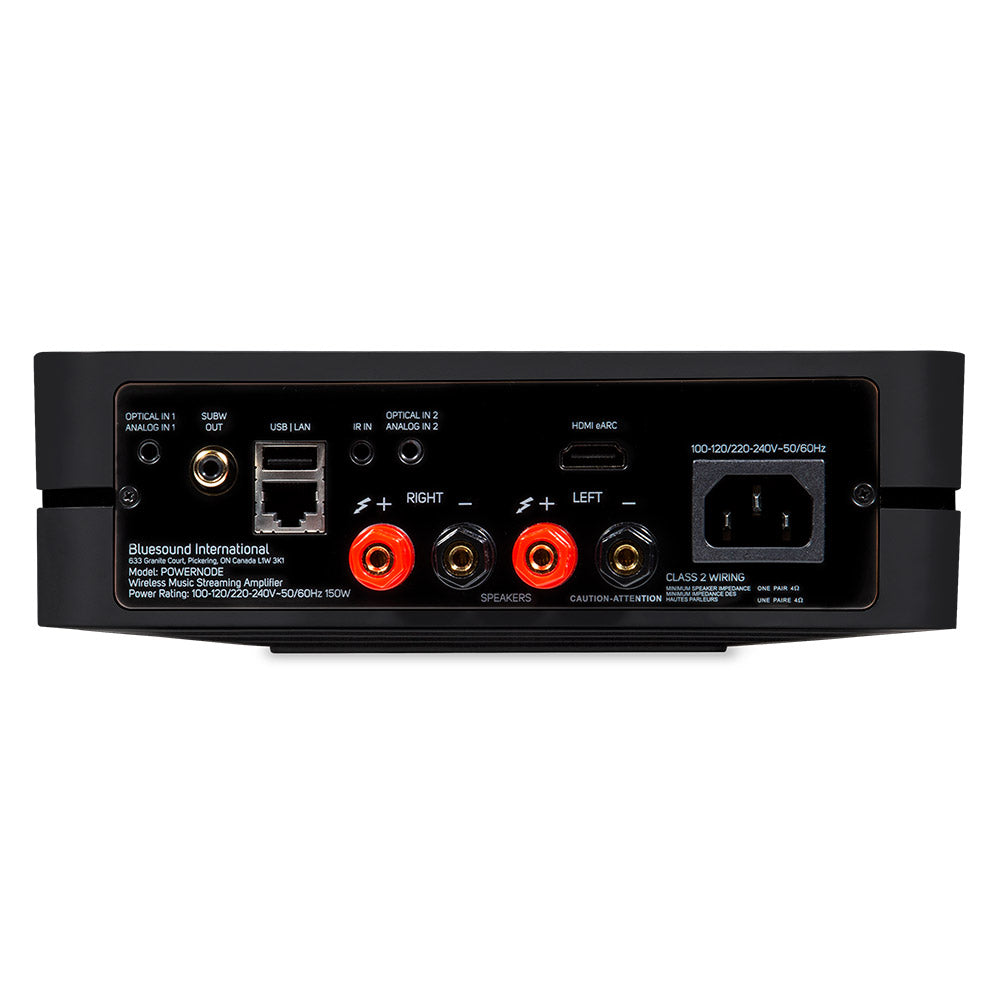 Bluesound Powernode Black rear view