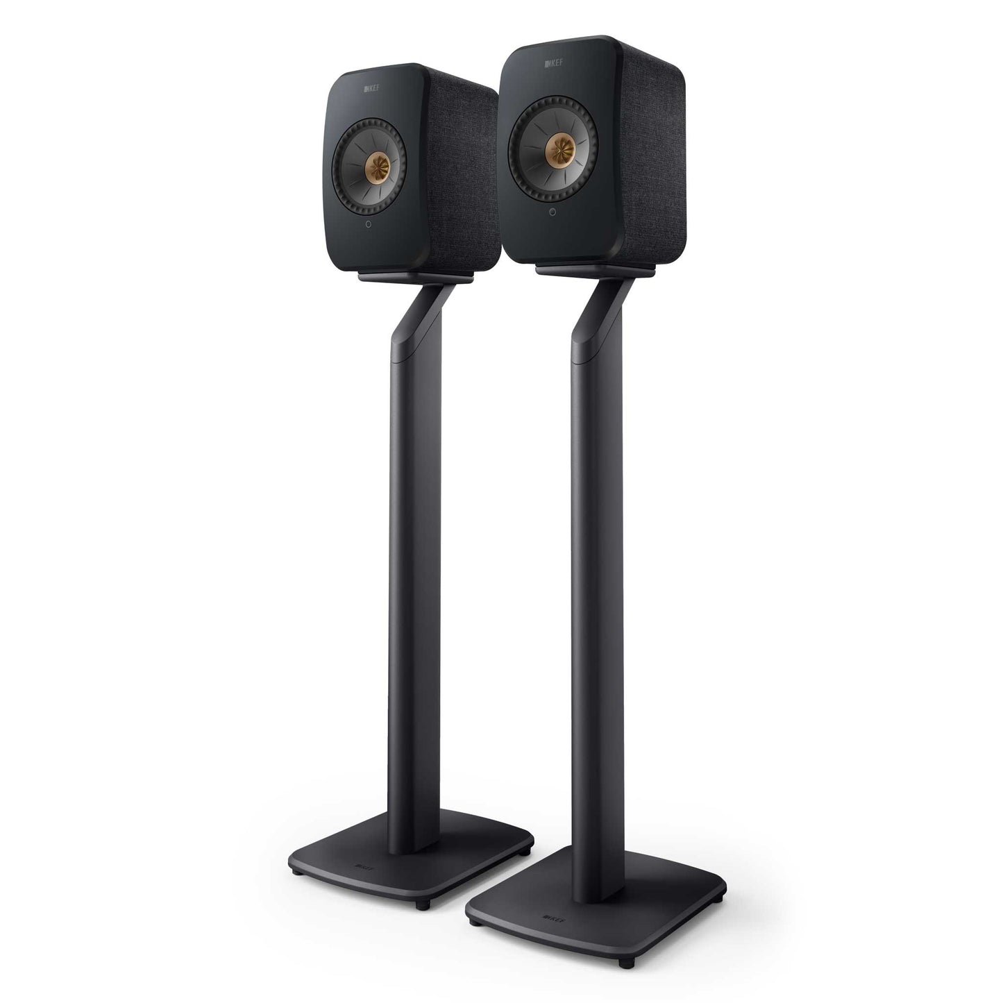 KEF S1 Floor Stands With Carbon Black LSX II