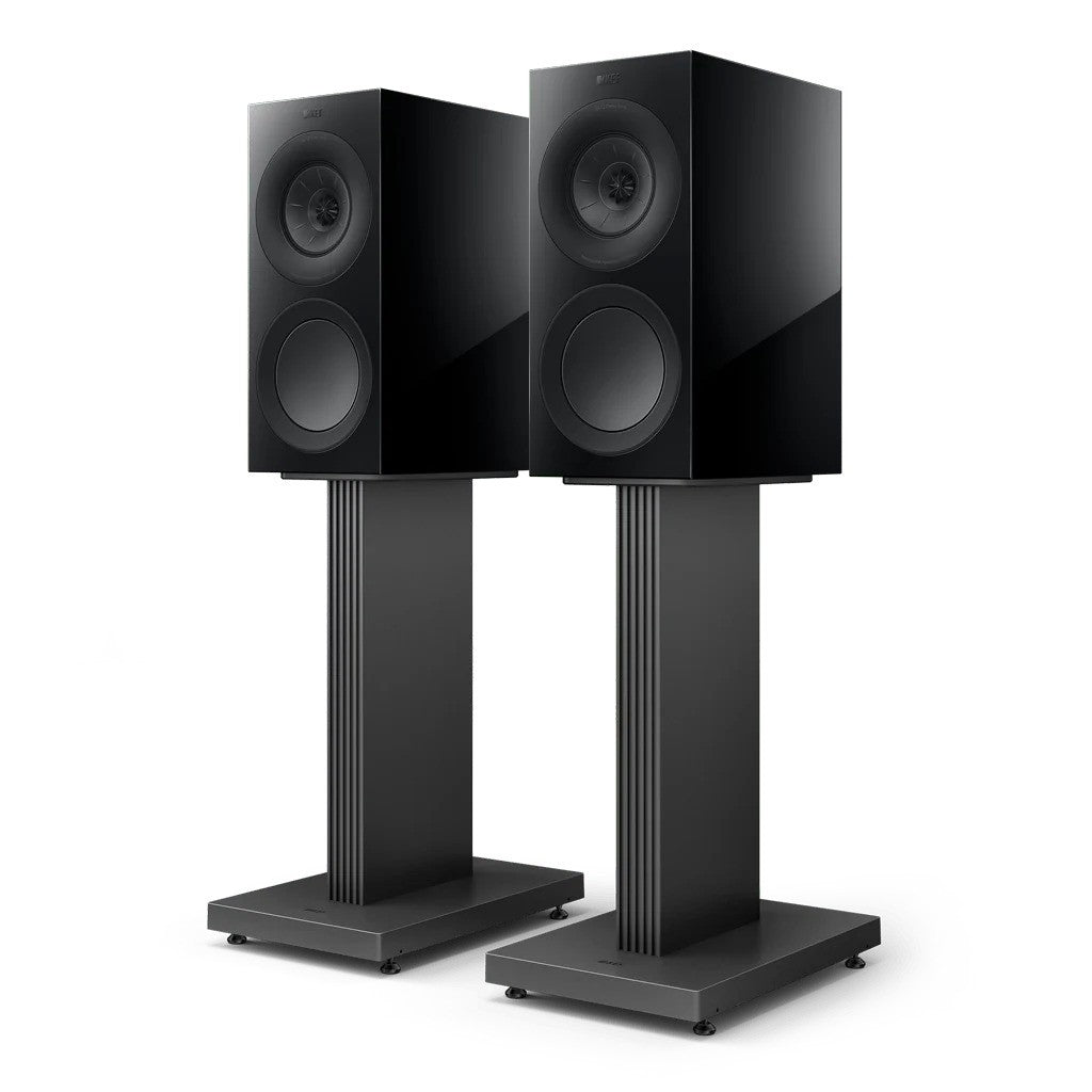 KEF S3 Floor Stands With R3 Meta Black