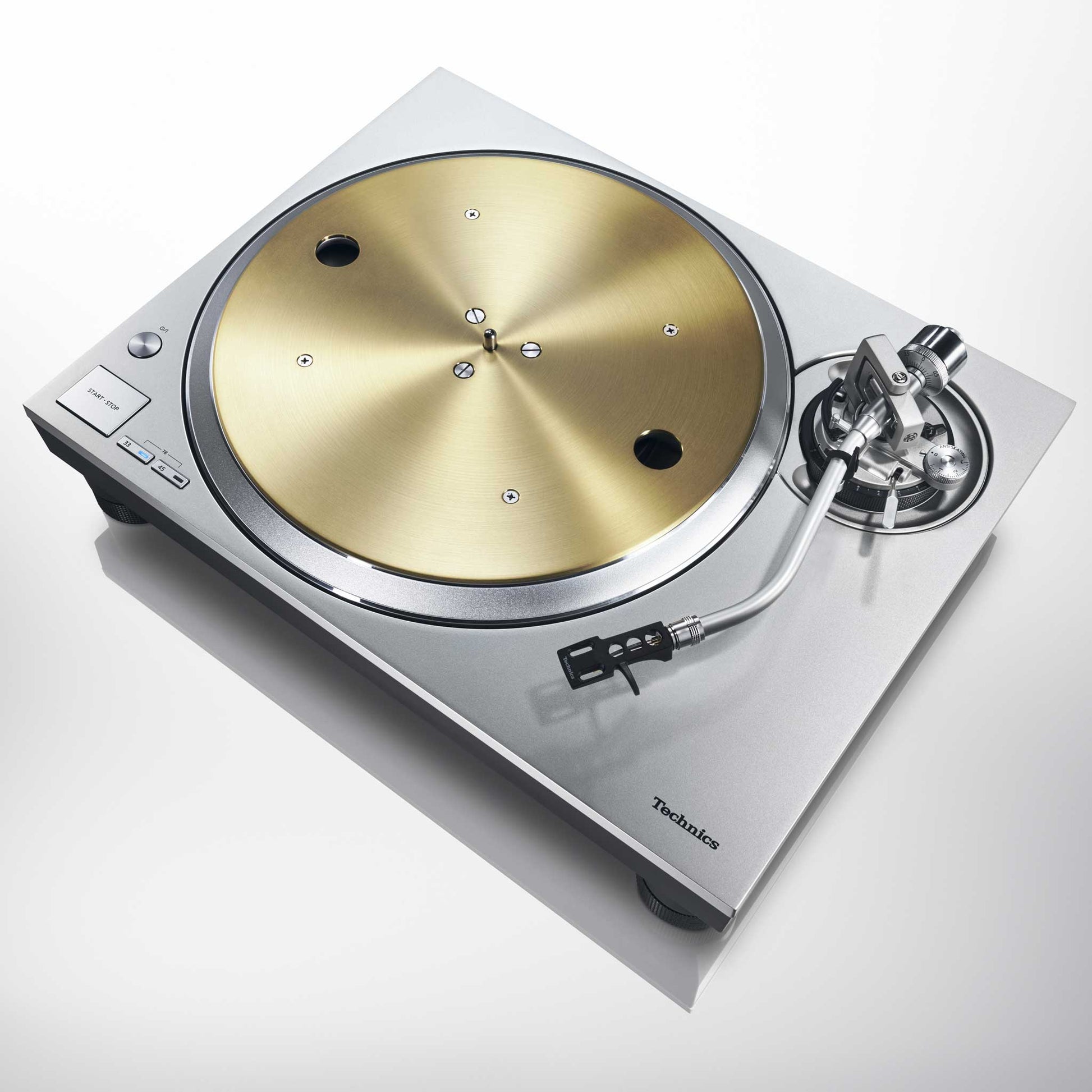 Technics SL-1300G Silver Top Angle View