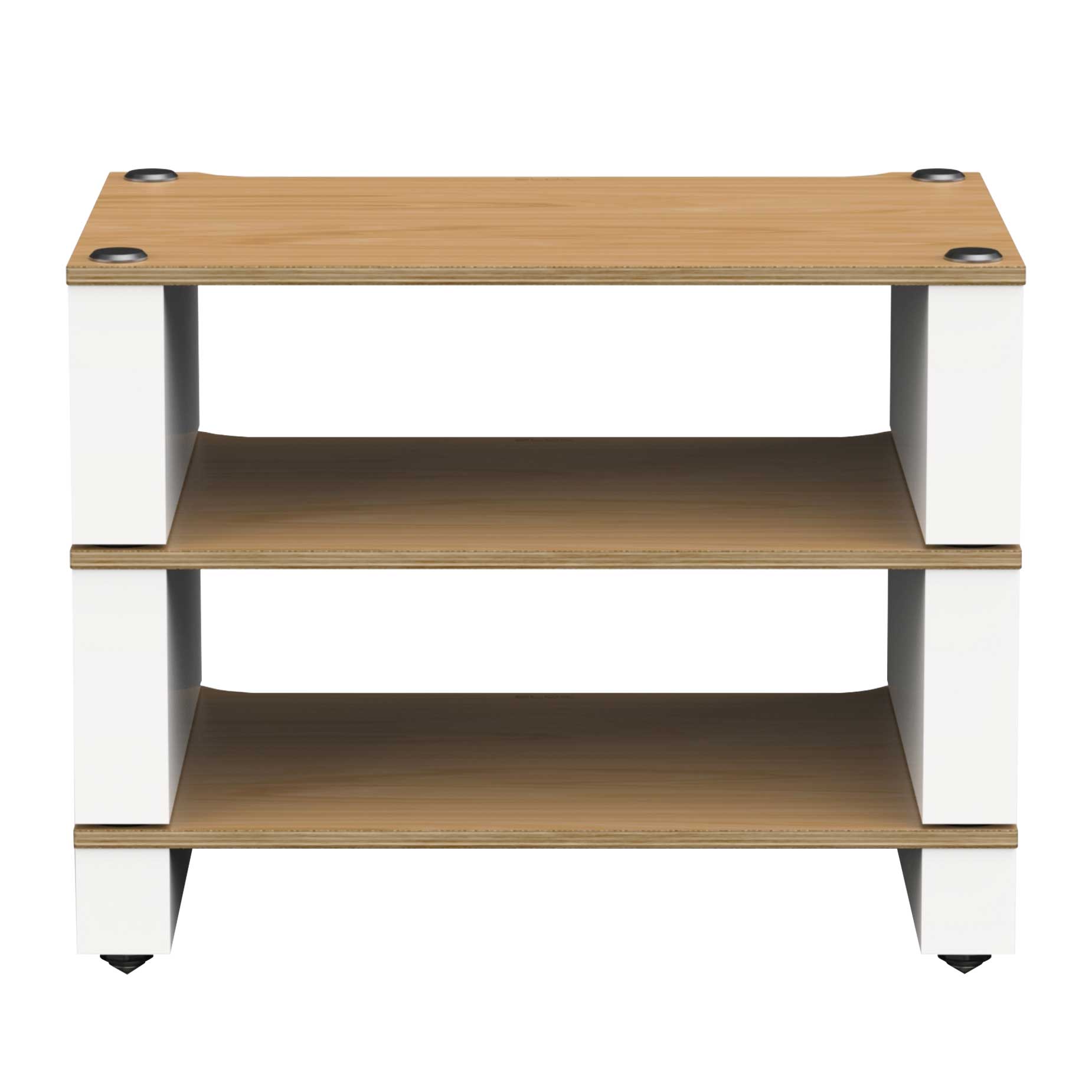 Blok Stax 2G 3-shelf Collection Natural Ash with Satin White Front View