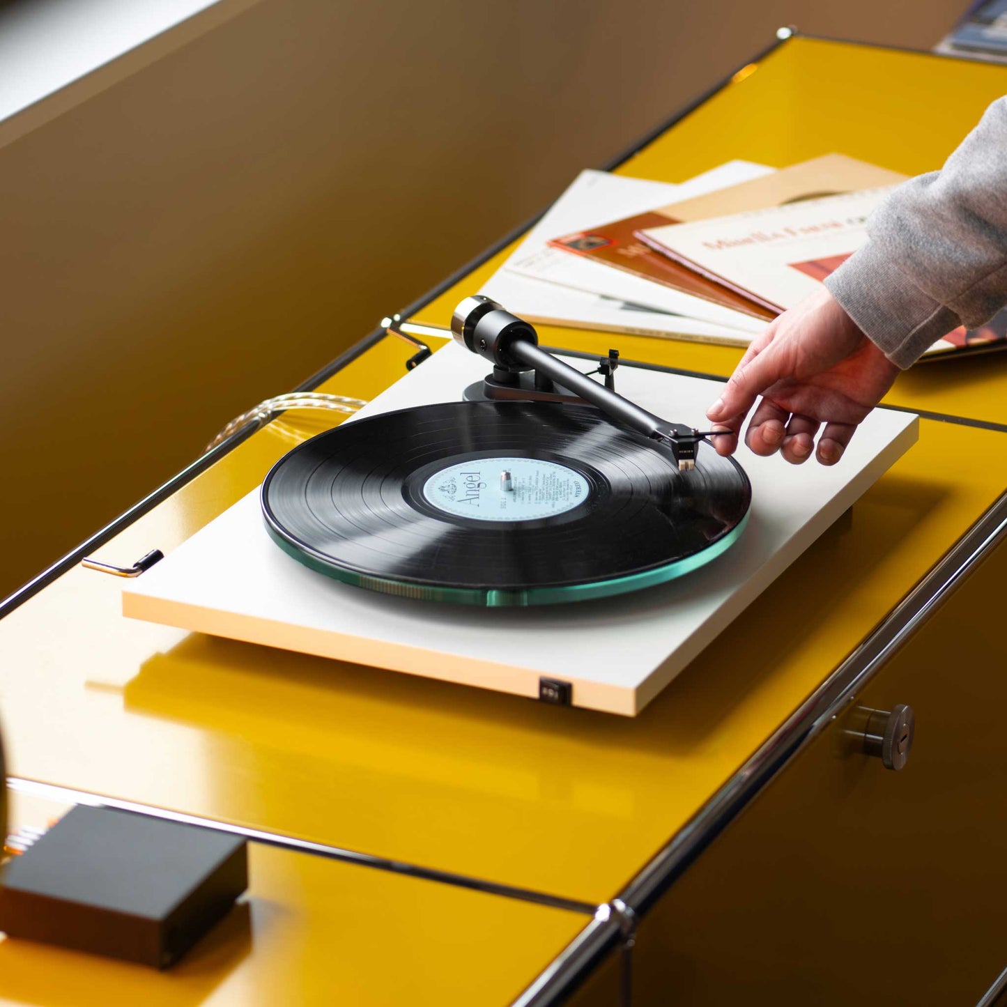 Pro-Ject T2 Super Phono Satin White In Use