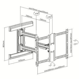 Techlink TWM650 Cantilever Wall Bracket