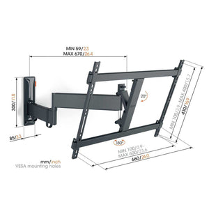 Vogels TVM 3645 Dimensions