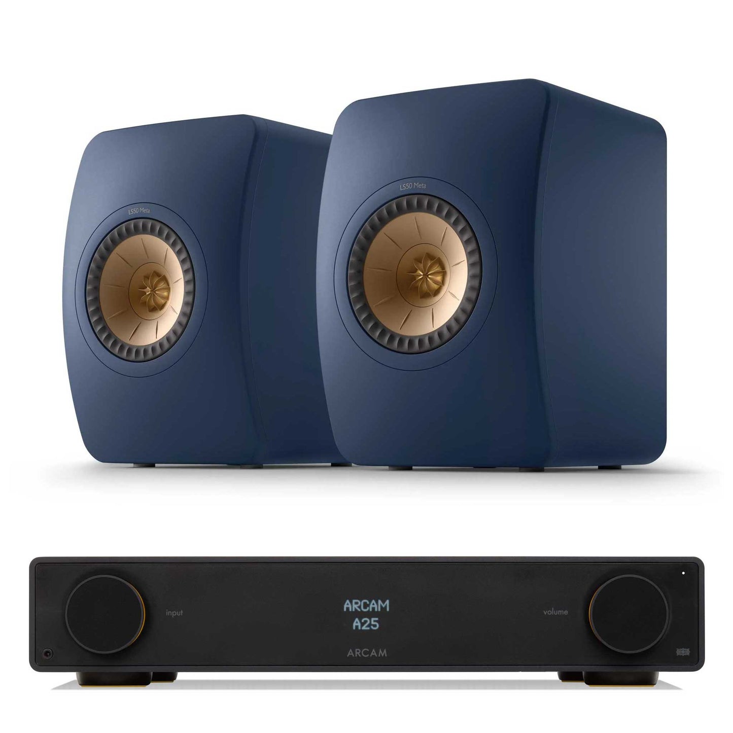 Arcam A25 with KEF LS50 Meta Royal Blue