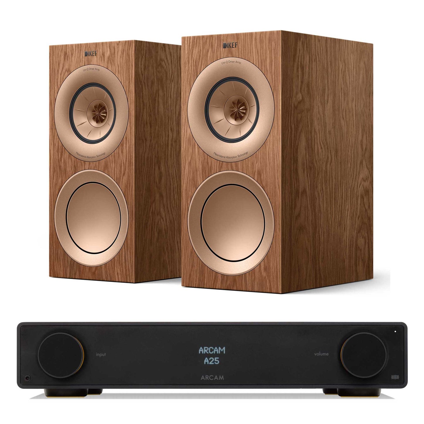 Arcam A25 with KEF R3 Meta Walnut