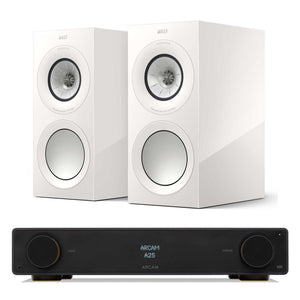 Arcam A25 with KEF R3 Meta White Gloss