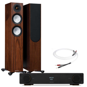 Arcam A25 with Monitor Audio Silver 200 Walnut