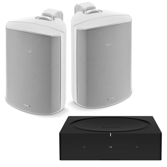 Sonos Amp with Focal 100 OD6 Outdoor Speakers White (pair)