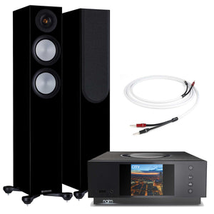 Naim Uniti Atom with Monitor Audio Silver 200 7G Black Gloss