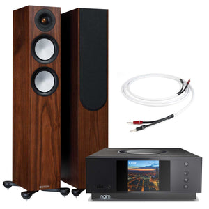 Naim Uniti Atom with Monitor Audio Silver 200 7G Walnut