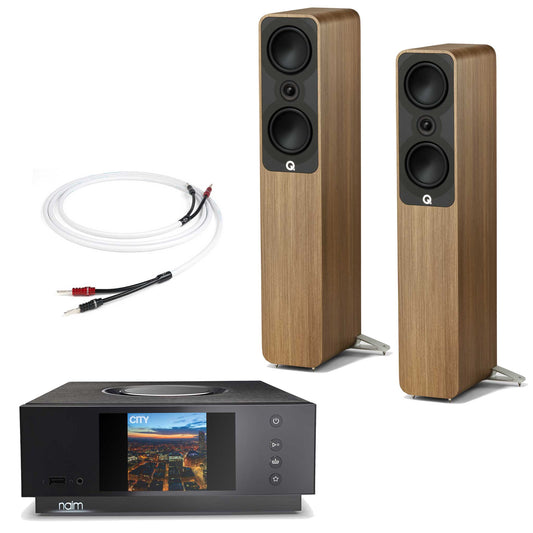 Naim Uniti Atom With Q Acoustics 5040 Speakers Oak