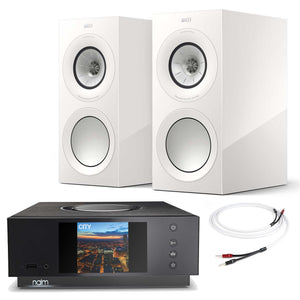 Naim Uniti Atom With KEF R3 Meta White Gloss