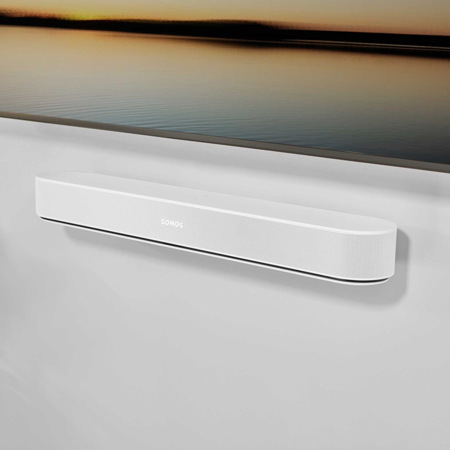 Sonos BEAM Wall Mount White Under TV