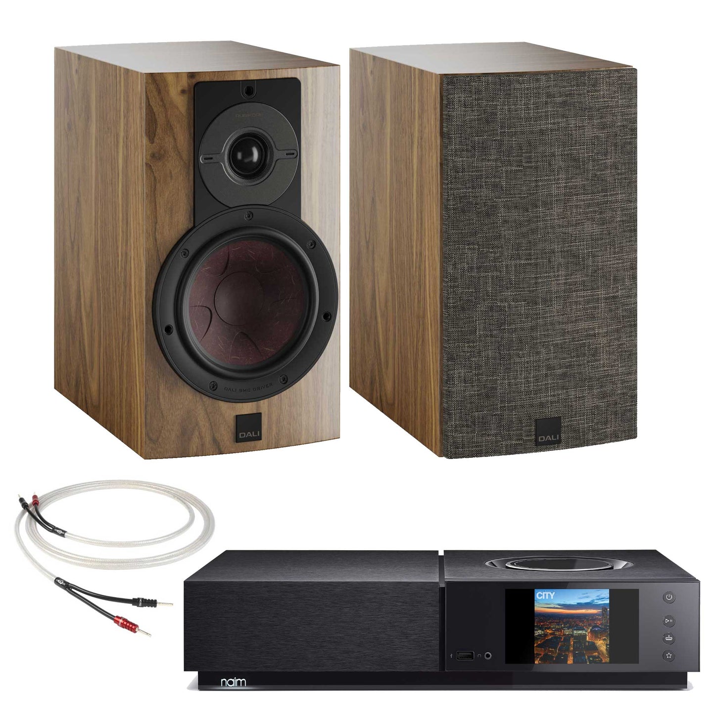 Naim Uniti Nova with Dali Rubikore 2 Speakers Natural Walnut