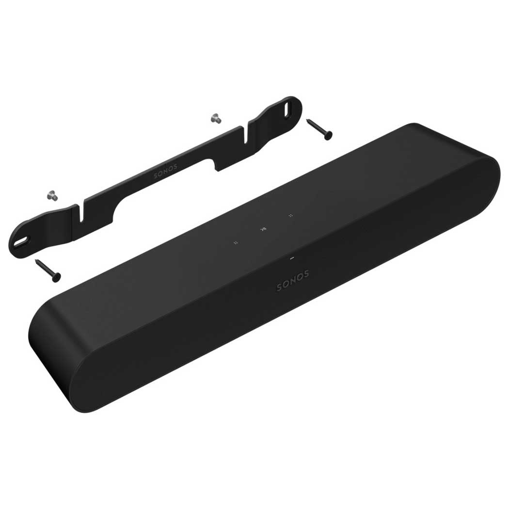 Sonos Ray Wall Mount Shown With Black Ray