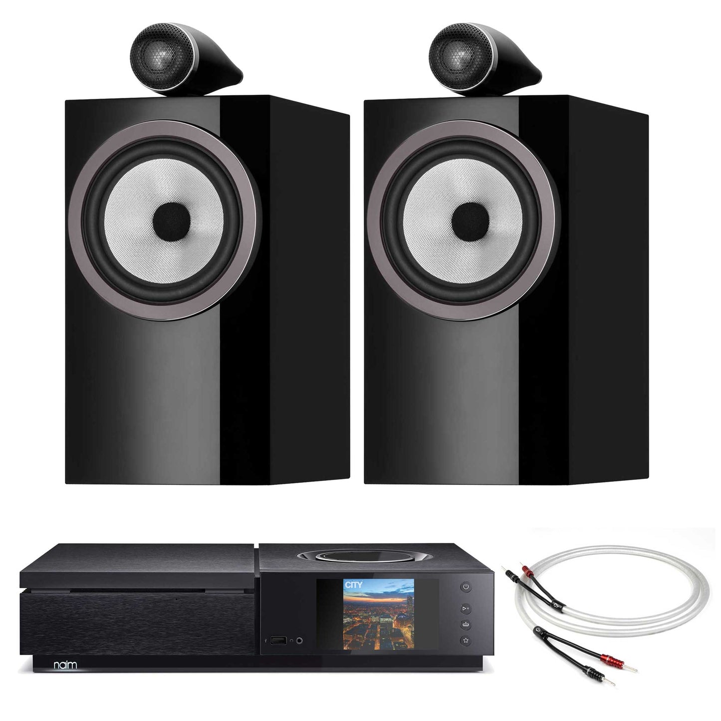 Naim Uniti Star With Bowers & Wilkins 705 S3 Gloss Black