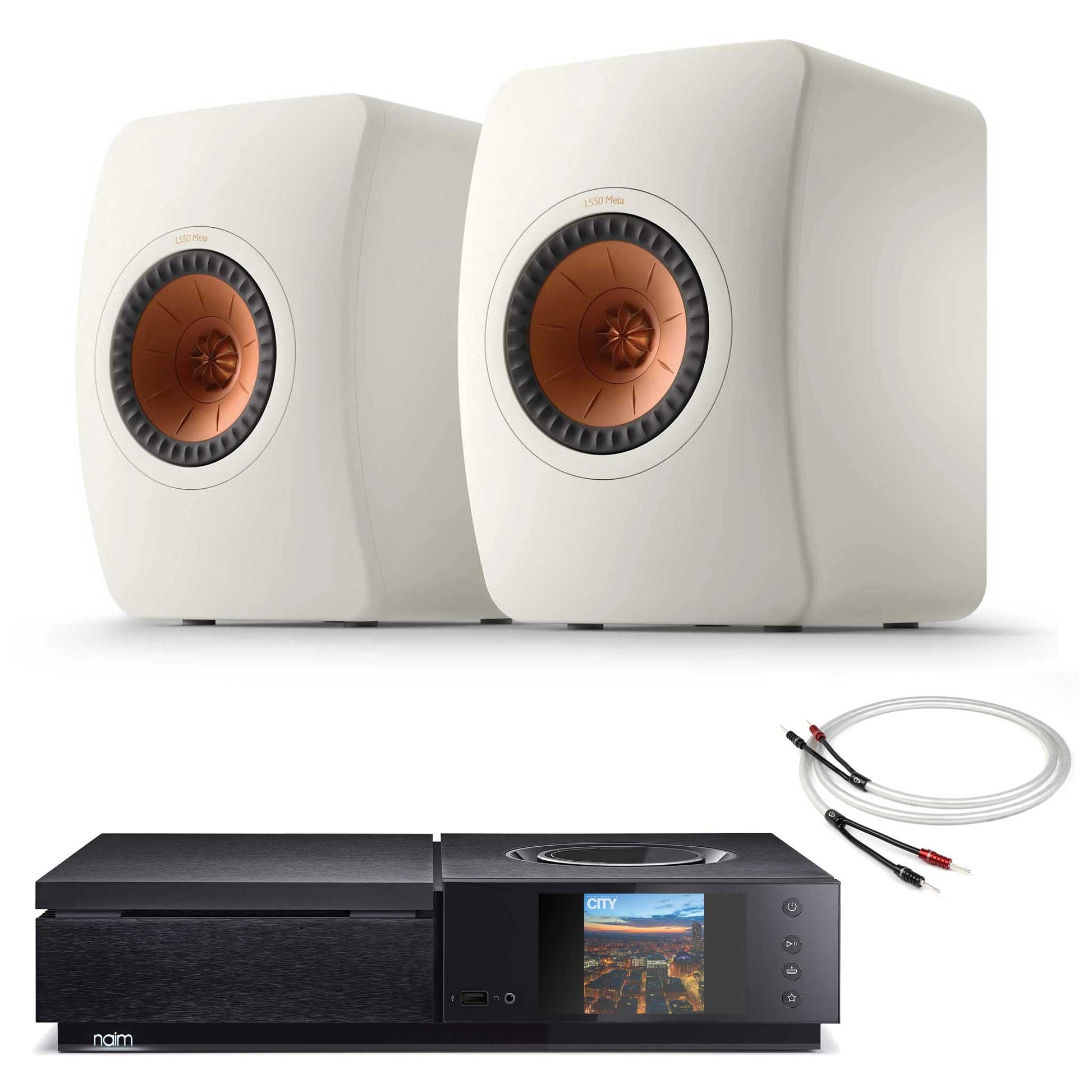 Naim Uniti Star With KEF LS50 Meta Mineral White