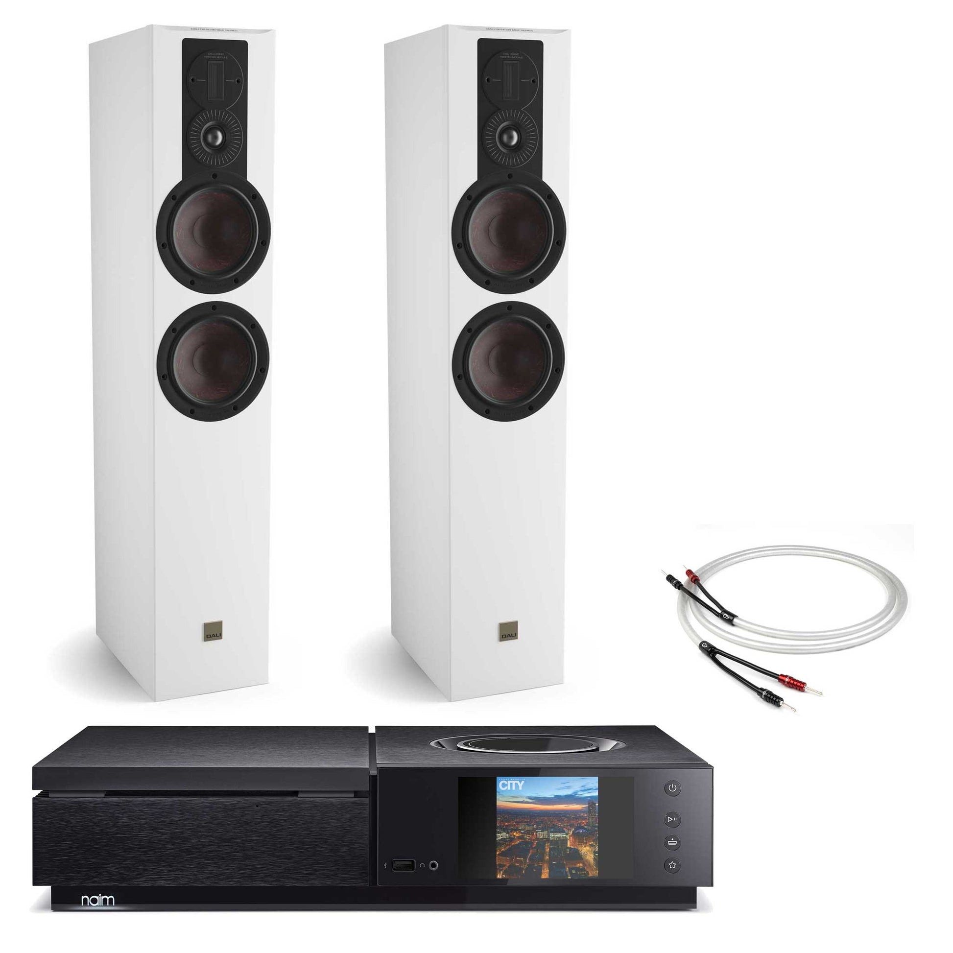 Naim Uniti Star With Dali Opticon 6 MK2 Satin White