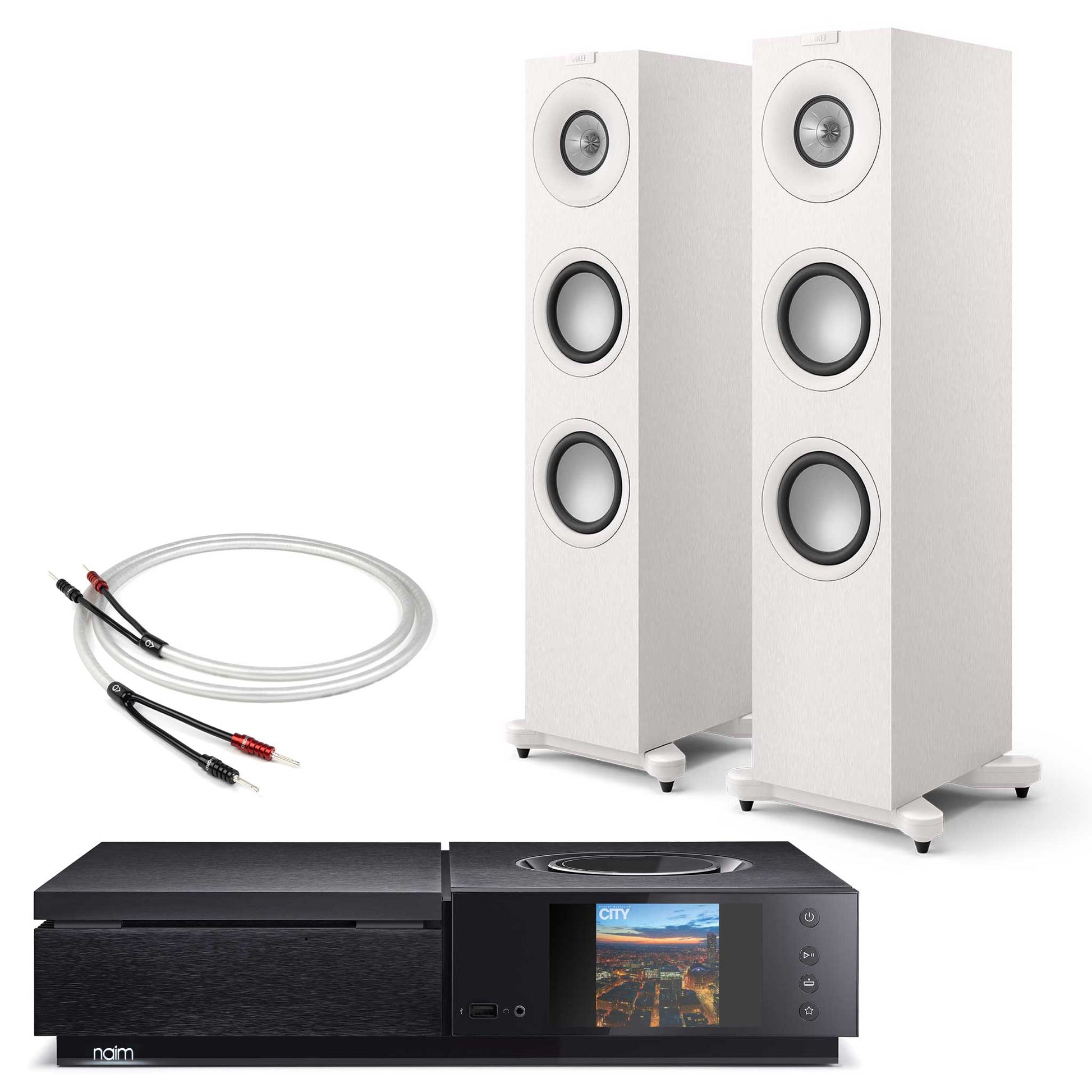 Naim Uniti Star with KEF Q7 Meta Speakers Satin White