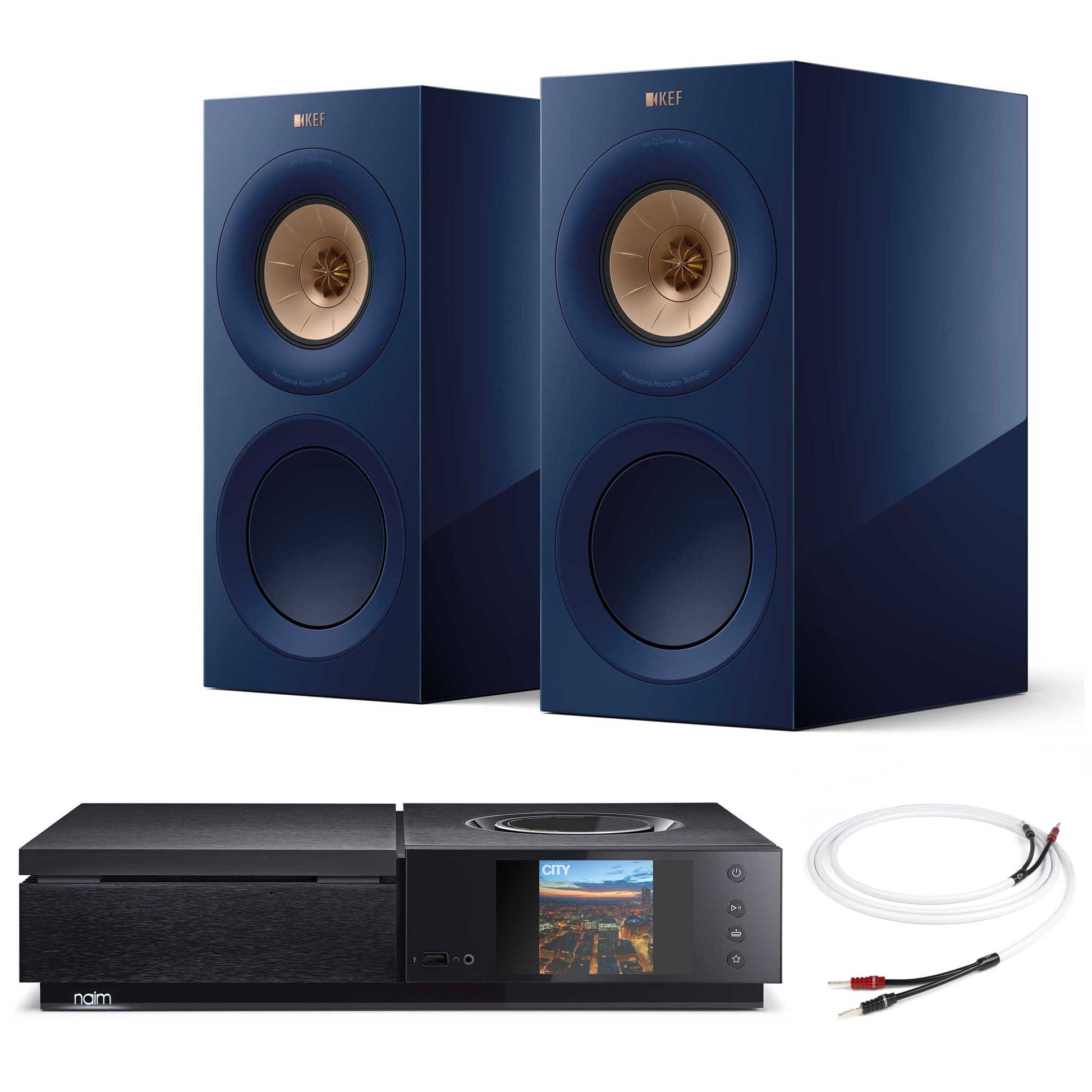 Naim Uniti Star with KEF R3 Meta Indigo Blue