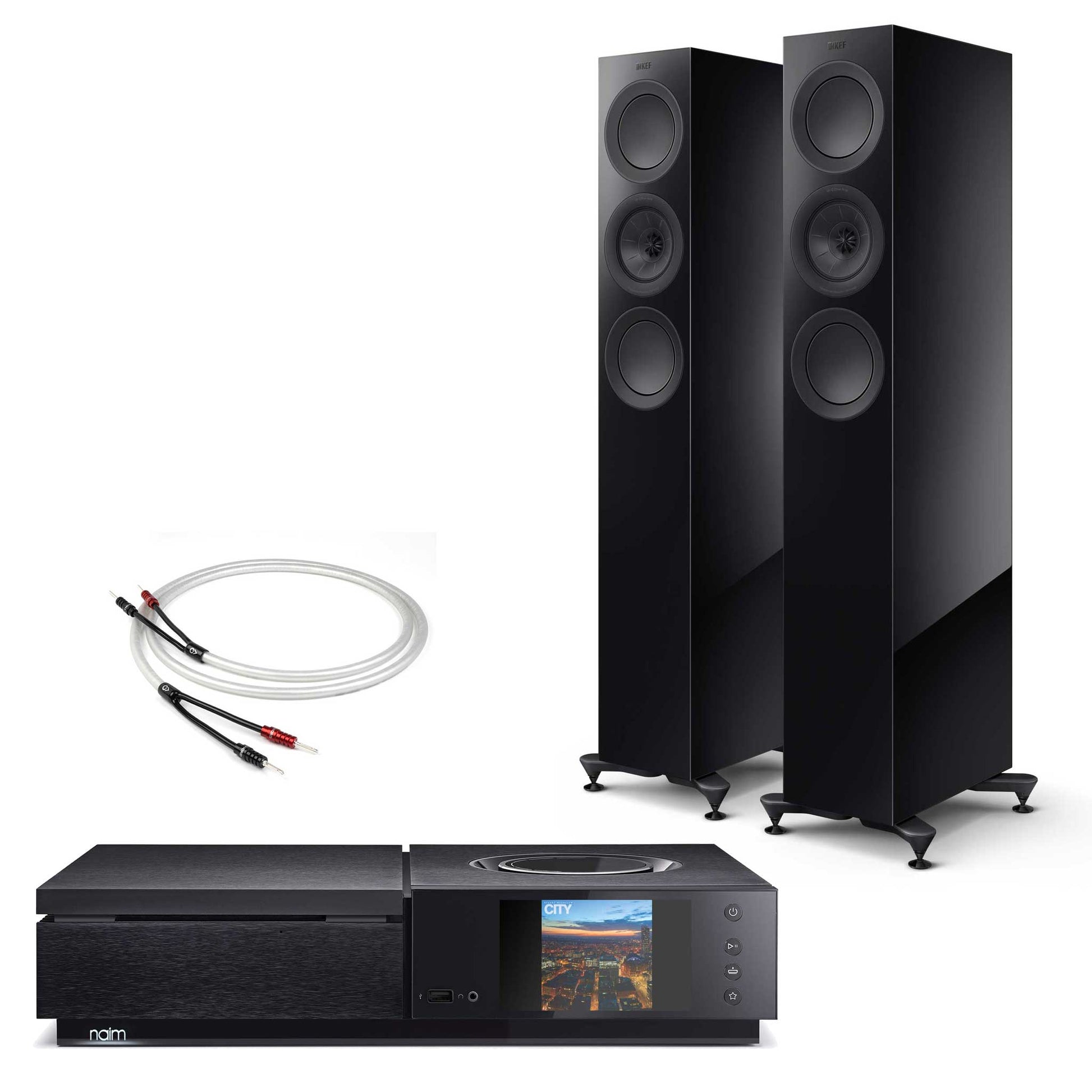 Naim Uniti Star With KEF R5 Meta Black Gloss