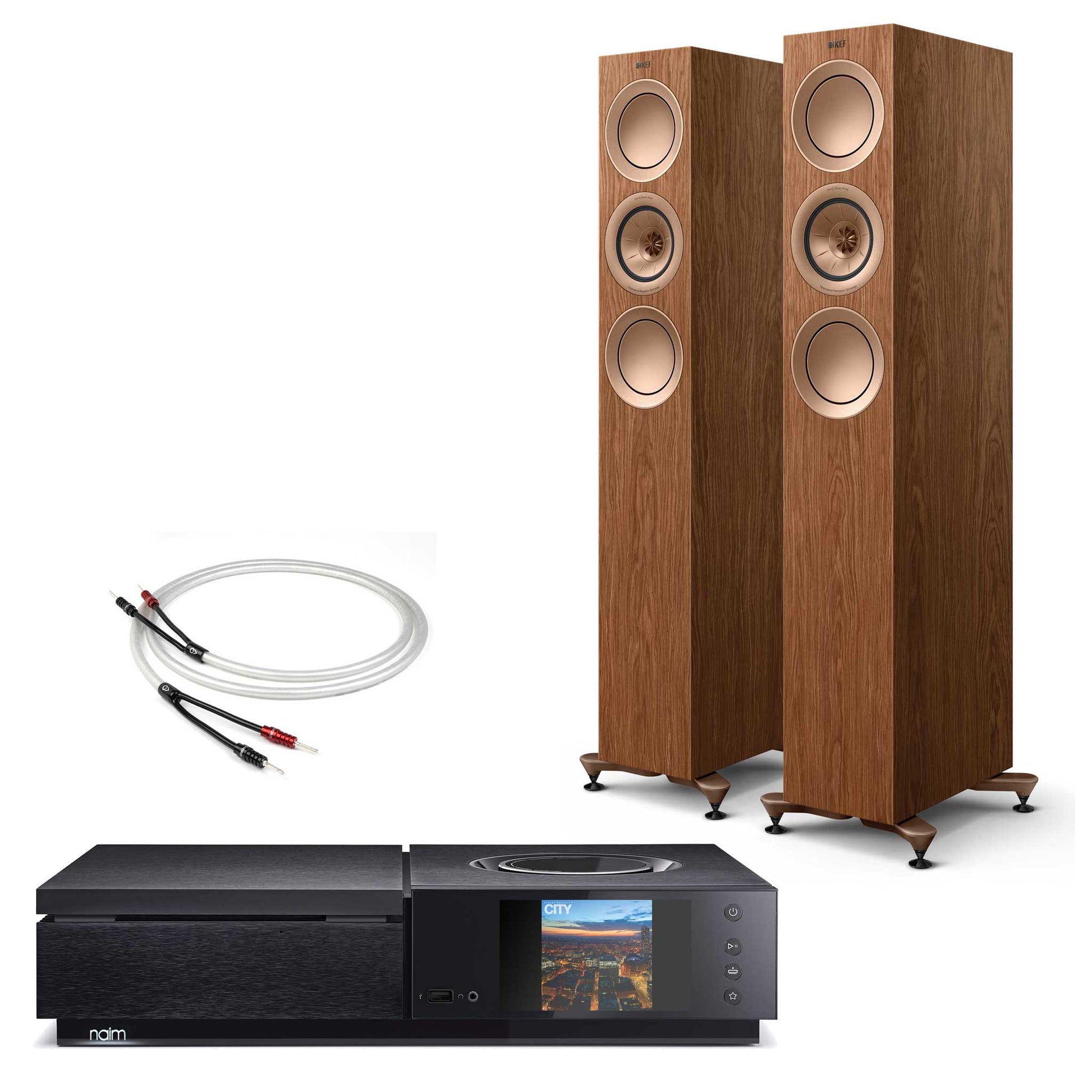 Naim Uniti Star With KEF R5 Meta Walnut